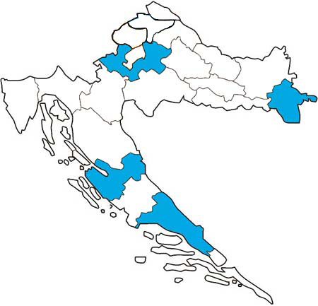 croazia map