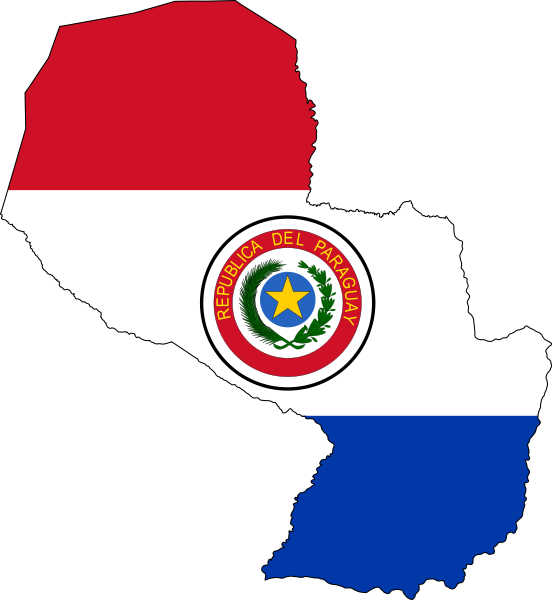 paraguay flag map